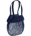 W150 Westford Mill Organic Cotton Mesh Grocery Bag Navy colour image